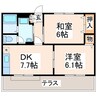 ヴィラエスポワール 2DKの間取り