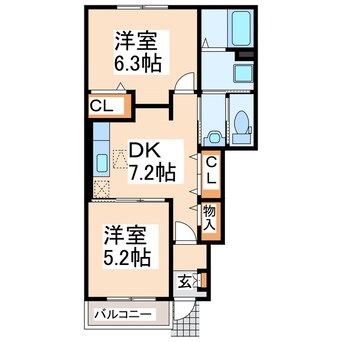 間取図 サンリットＳ・Ｎ　Ｂ