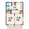 ニューシティ白山Ｂ 2DKの間取り