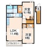 ラ　ベル　メゾンＡ 2LDKの間取り