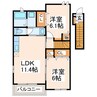 ラ　ベル　メゾンＡ 2LDKの間取り