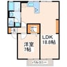 セジュールコート 1LDKの間取り