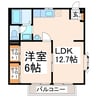 エクセレント142 1LDKの間取り