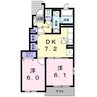Ｋ・ＴプロムナードⅠ 2DKの間取り