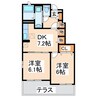 産交バス（宇城市）/久具 徒歩3分 1階 築14年 2DKの間取り