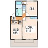 プレミールⅡ 2LDKの間取り