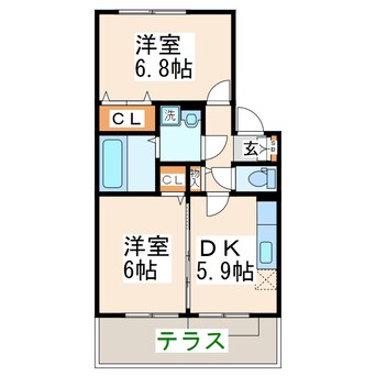 間取図 プロミストランド富合