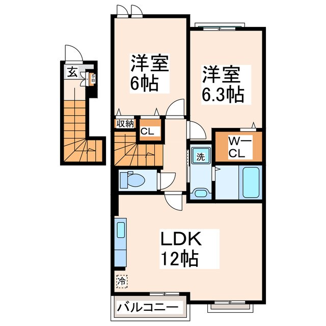 間取り図 はなみずきＢ