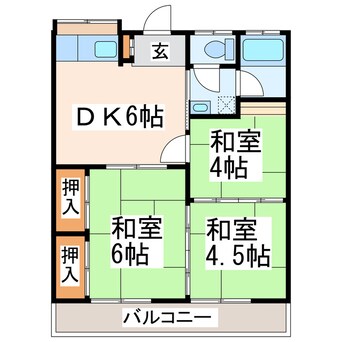 間取図 コーポ宇賀岳Ａ