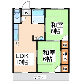 間取図 コーポ十五社