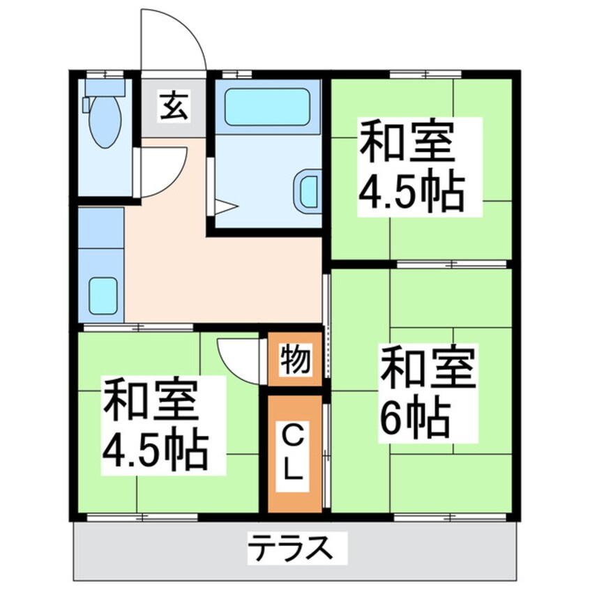 間取図 コーポ十五社