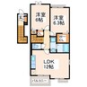 コート・ドールＢ 2LDKの間取り