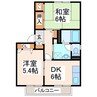 メゾン・ソレイユ 2DKの間取り