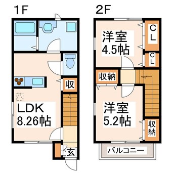 間取図 パルティーレ小川Ｂ