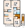 アムール壱・弐番館（富合町） 3LDKの間取り