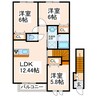 アムール壱・弐番館（富合町） 3LDKの間取り