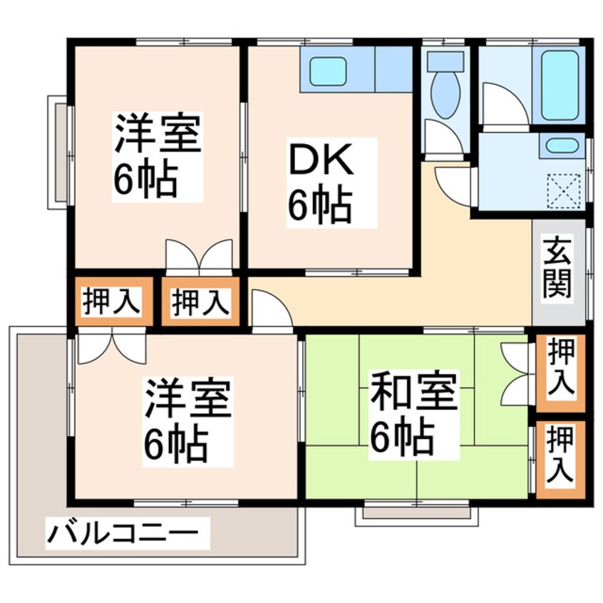 間取図 古城パル