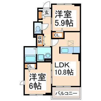 間取図 コート・ドールＡ