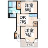 産交バス（宇土市）/上松山 徒歩3分 1階 築22年 2DKの間取り