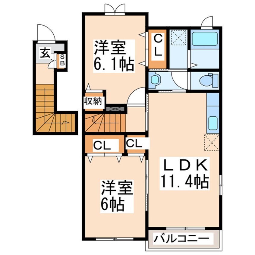 間取図 サンリット・レジデンスＢ