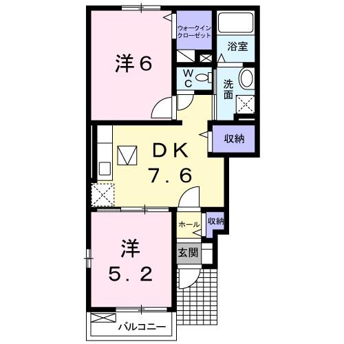 間取り図 産交バス（宇城市）/小川工業高校前 徒歩6分 2階 築15年