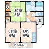 ソレイユ・リアン 2DKの間取り