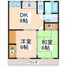 コーポ久山 2DKの間取り