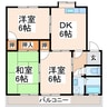 東ハウスⅢ 3DKの間取り