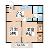 NEW CITY 天神 2DKの間取り