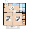 NEW CITY 天神 2DKの間取り
