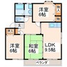 ＫＭＫローズ 3LDKの間取り