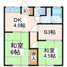 豊田ハイツ 2DK+Sの間取り