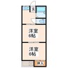 コーポチェリー松橋Ａ・Ｂ 2Kの間取り