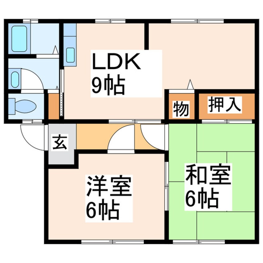 間取図 サンガーデン曲野台Ｂ