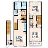 エルミタージュ 2LDKの間取り