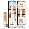 エルミタージュ 2LDKの間取り