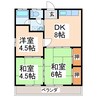 東ハウスⅡ 3DKの間取り