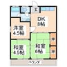 東ハウスⅡ 3DKの間取り