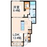 メゾン・ド・Ｓ　Ａ 1LDKの間取り