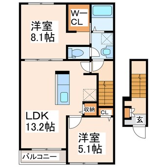 間取図 メゾン・ド・Ｓ　Ｂ