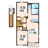 エルモア 2LDKの間取り