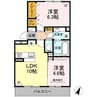 ハイムセラ宇土駅前 2LDKの間取り