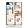 トリノス 2LDKの間取り