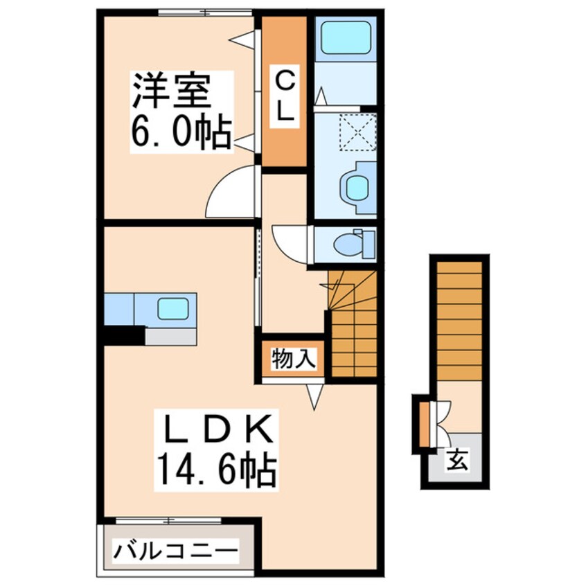 間取図 産交バス（宇土市）/ショッピングプラザ宇土前 徒歩2分 2階 築6年