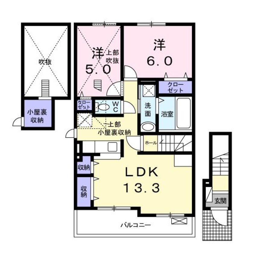 間取図 産交バス（宇城市）/南田 徒歩9分 2階 築6年