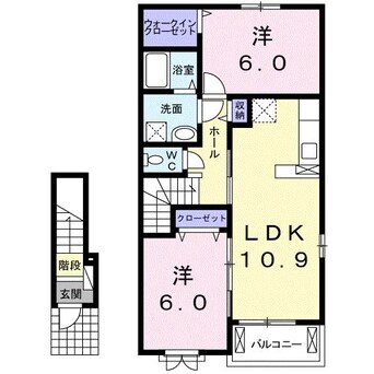 間取図 産交バス（宇土市）/踏切り 徒歩6分 2階 築5年