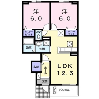 間取図 産交バス（宇土市）/踏切り 徒歩6分 1階 築5年