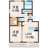 アークウィルⅡ 2LDKの間取り