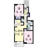 アイアン　フラットⅢ 2LDKの間取り