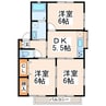 リトモ松橋 3DKの間取り